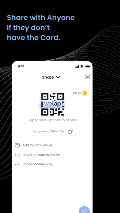 Tangkapan layar GetWetap – NFC Business Card